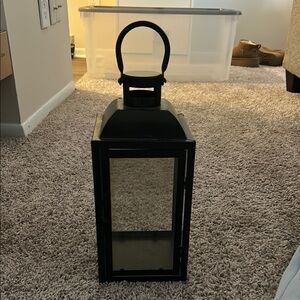 Sleek Black Lantern with Elegant Accents